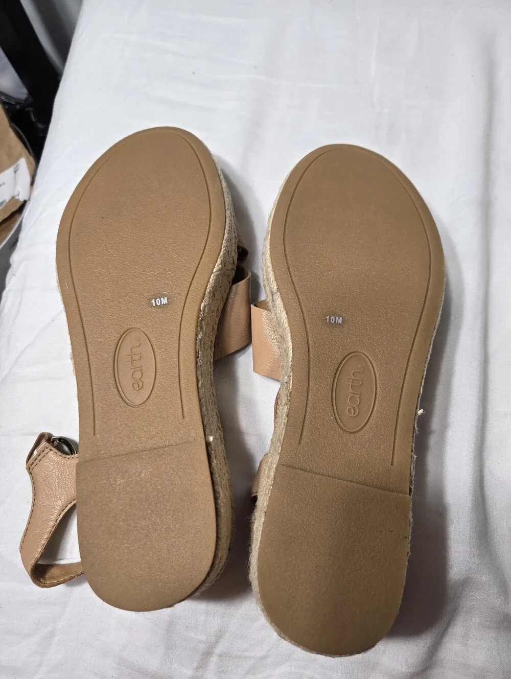 Earth Hilda Women's Platform Espadrille Sz 10 Like New Tan